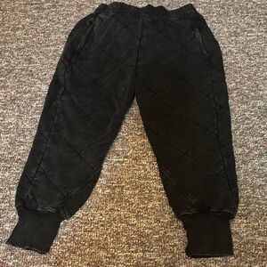 FP Movement by Free People Quilted Black Joggers
